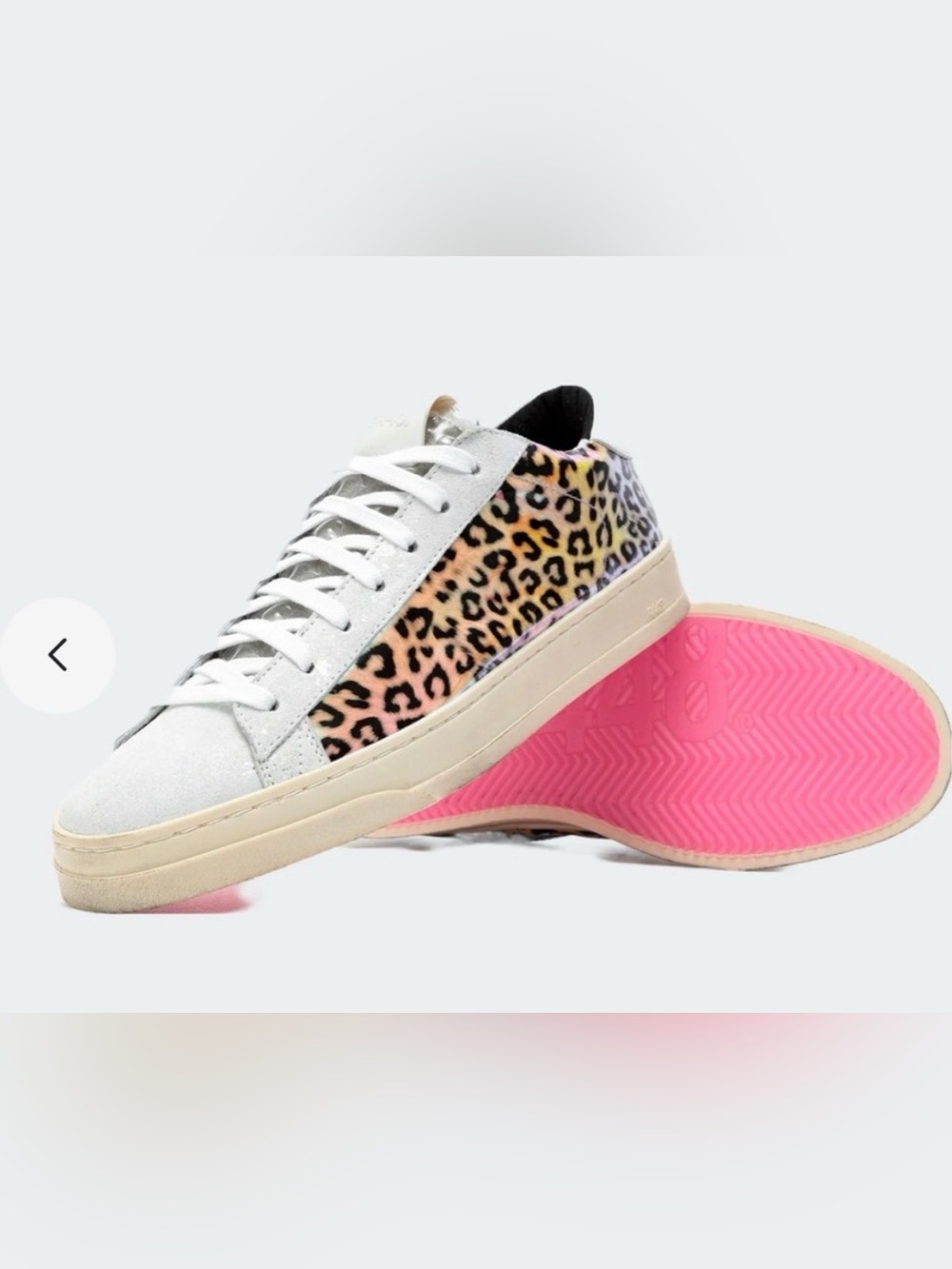 P448 Jack Leopard Hologram Low Top Sneakers